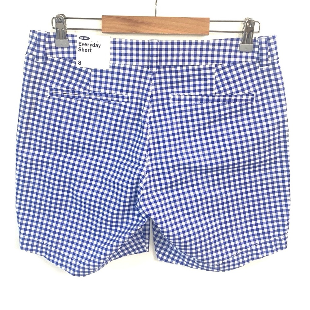 Old Navy Blue & White Gingham Everyday Short, Size 8, NWT - Picture 4 of 5